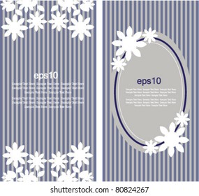 business template with floral pattern