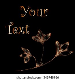 Business template -  floral wicker structure   - vector illutration  