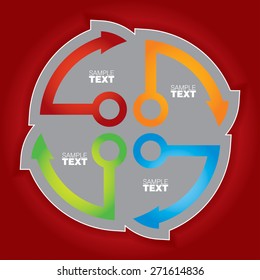 Business template, graph and flow diagram illustration with copy paste area