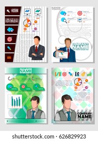 Business Template Infographic for Financial Report Book Cover Presentation, Brochure Flyer Leaflet, Marketing and Advertising. Vector illustration
