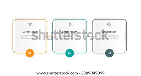 Business template infographic vector element with 3 step process 