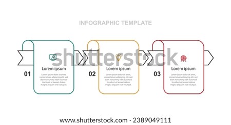 Business template infographic vector element with 3 step process 