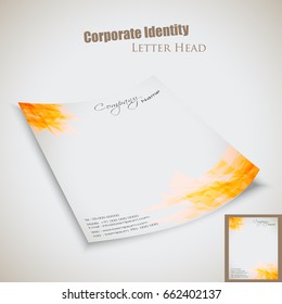 Business template letterhead design, Vector illustration.
