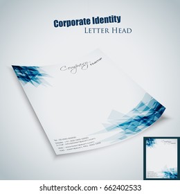 Business template letterhead design, Vector illustration.
