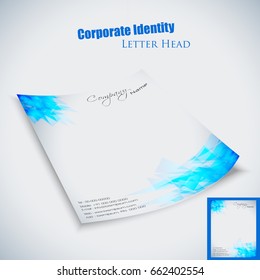 Business template letterhead design, Vector illustration.
