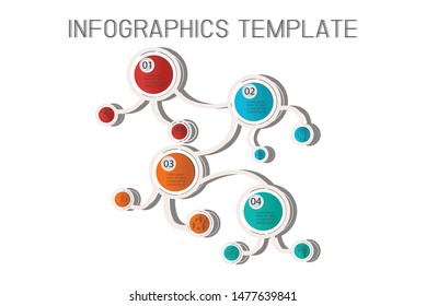 Business template for presentation in 4 options. Template for brochure, Business, web design.