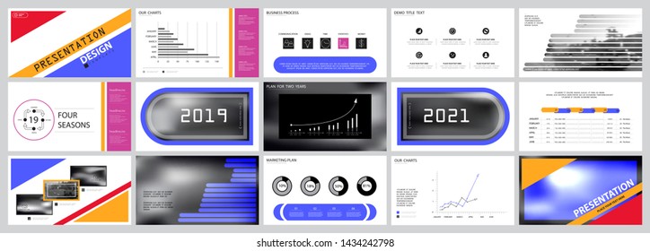 Business template presentation. Elements of infographic. Slide on a white background. Multicolored design.Use as a postcard, annual report, marketing services for the development of advertising banner