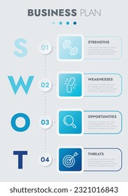 Business template for presentation. Infographic business data visualization. Process chart with elements of graph, diagram, steps, options, process. Vector and illustration concept for presentation.