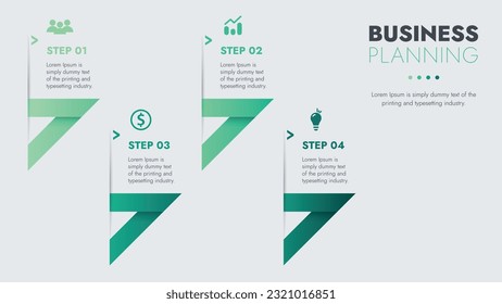 Geschäftsvorlage zur Präsentation. Visualisierung von Infografik-Geschäftsdaten. Prozessdiagramm mit Elementen aus Diagramm, Diagramm, Schritten, Optionen, Prozess. Vektorgrafik- und Illustrationskonzept für die Präsentation.