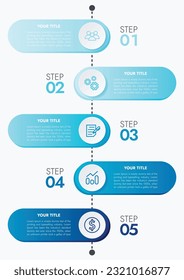 Business template for presentation. Infographic business data visualization. Process chart with elements of graph, diagram, steps, options, process. Vector and illustration concept for presentation.