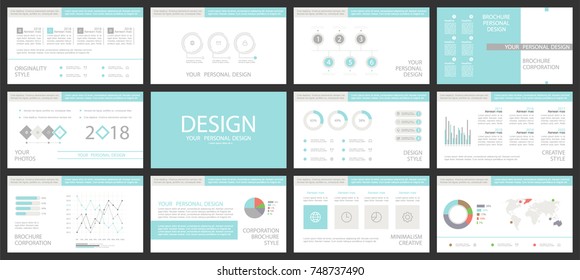 Business template presentation, used in marketing and advertising, the annual report, flyer and banner. White and blue elements on a gray background