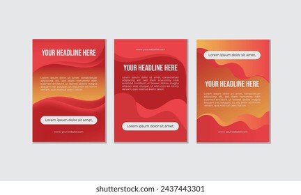 Business template in red and orange colors with text space