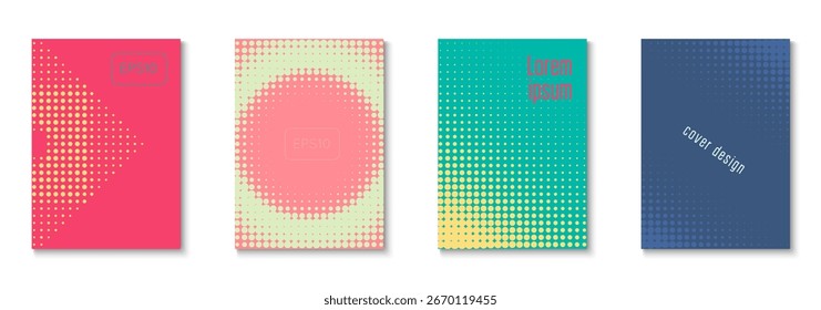 Conjunto de Modelos de Negócios. Círculos Frios Em Layout Mínimo. Quadro Linear Com Design Geométrico. Panfleto de Linha. Padrão De Onda Minimalista. Plano de fundo geométrico do livro. Modelo de negócios na moda