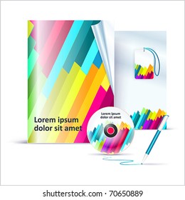 Business template set. Vector.