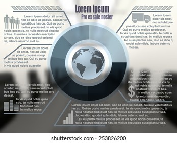Business template with transparent layers. Vector eps10