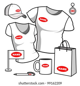 Business template. T-shirt men and women.