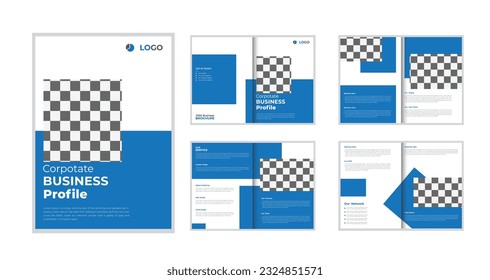 Diseño vectorial de plantilla de negocio para Brochure, Annual Report, Presentación corporativa, diseño moderno, color azul tamaño A4, 