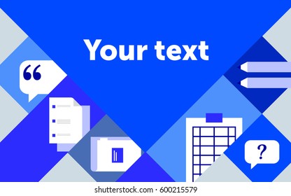 Business template web vector concept banner. Office suits creative layout. 