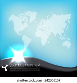 Business Template With World Map