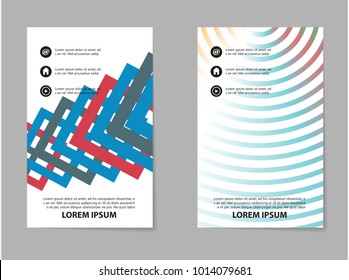 Business templates for brochure, flyer, report. Cover design template, vector layout in A4 size. polygonal molecule structure