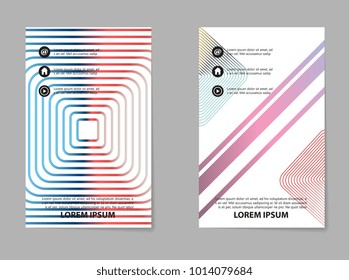 Business templates for brochure, flyer, report. Cover design template, vector layout in A4 size. polygonal molecule structure
