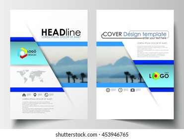 Business templates for brochure, magazine, flyer, booklet or annual report. Cover design template, easy editable blank, abstract layout in A4 size.