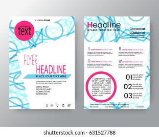 Business templates creative design. Abstract modern blue circle shape background for Poster Brochure Flyer design Layout vector template in A4 size