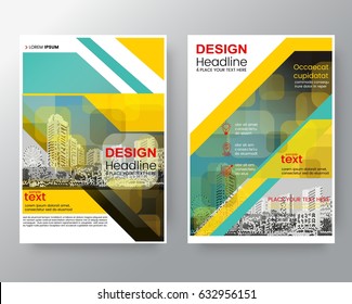Business templates creative design : Abstract green diagonal  Brochure annual report cover Flyer Poster design Layout vector template in A4 size