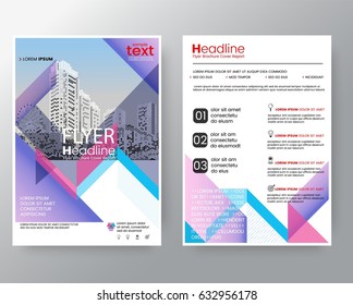 Business templates creative design : Abstract pink & purple diagonal line Brochure annual report cover Flyer Poster design Layout vector template in A4 size