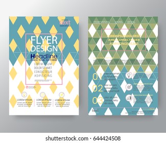 Business templates creative design : Abstract modern Colorful triangle Vector Brochure Flyer design Layout template in A4 size