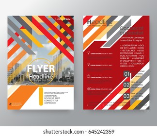 Business templates creative design : Abstract orange & Red weave Brochure annual report cover Flyer Poster design Layout vector template in A4 size
