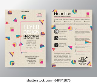 Business templates creative design : Memphis art background for Corporate Identity , Brochure annual report cover Flyer Poster design Layout vector template in A4 size