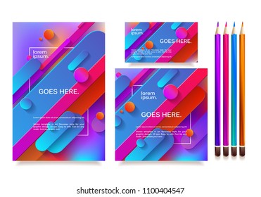 Business templates for multipurpose presentation. Easy editable vector EPS 10 layout. Northern Lights neon effect on purple background event party flyer