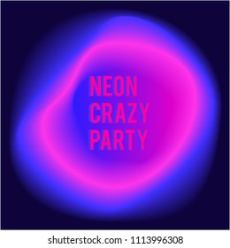 Business templates for multipurpose presentation. Easy editable vector EPS10 layout. Element design brochure, Lights neon effect on purple blue pink background event crazy night party flyer