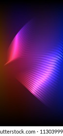 Business templates for multipurpose presentation. Easy editable vector EPS 10 layout. Vertical design brochure  format advertising, Northern Lights neon effect on purple background event party flyer