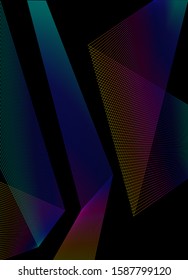 Business templates for multipurpose presentation. Easy editable vector EPS 10 layout. Set of 4 design brochure A4 format advertising, Night Lights neon effect on dark background event party flyer