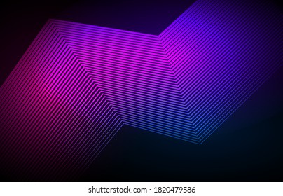 Business templates for multipurpose presentation. Easy editable vector EPS 10 layout. Horizon design brochure A4 format advertising, Northern Lights neon effect on purple background event party flyer