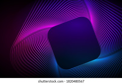 Plantillas de negocio para presentación multipropósito. Diseño de EPS 10 vector fácil de editar. Folleto de diseño Horizonte publicidad en formato A4, efecto neón de las auroras boreales en el volante de la fiesta de fondo morado