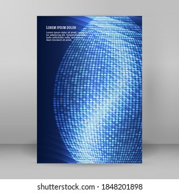 Business templates for multipurpose presentation. Easy editable vector EPS 10 layout. design brochure A4 format advertising, Northern Lights neon effect on purple background event party flyer