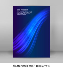 Plantillas de negocio para presentación multipropósito. Diseño de EPS 10 vector fácil de editar. folleto de diseño publicidad en formato A4, efecto neón de las auroras boreales en el volante de la fiesta de fondo morado