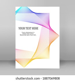 Plantillas de negocio para presentación multipropósito. Diseño de EPS 10 vector fácil de editar. folleto de diseño publicidad en formato A4, efecto neón de las auroras boreales en el volante de la fiesta de fondo morado