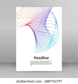 Plantillas de negocio para presentación multipropósito. Diseño de EPS 10 vector fácil de editar. folleto de diseño publicidad en formato A4, efecto neón de las auroras boreales en el volante de la fiesta de fondo morado