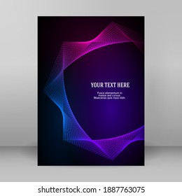Business templates for multipurpose presentation. Easy editable vector EPS 10 layout. design brochure A4 format advertising, Northern Lights neon effect on purple background event party flyer