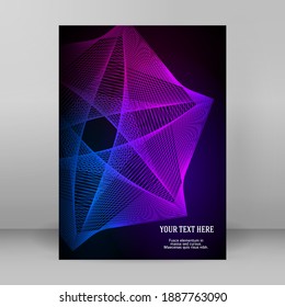 Business templates for multipurpose presentation. Easy editable vector EPS 10 layout. design brochure A4 format advertising, Northern Lights neon effect on purple background event party flyer
