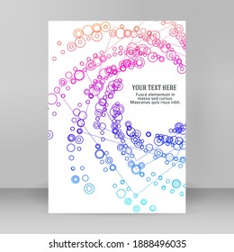Business templates for multipurpose presentation. Easy editable vector EPS 10 layout. design brochure A4 format advertising, Northern Lights neon effect on purple background event party flyer