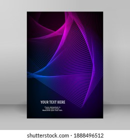 Business templates for multipurpose presentation. Easy editable vector EPS 10 layout. design brochure A4 format advertising, Northern Lights neon effect on purple background event party flyer