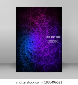 Business templates for multipurpose presentation. Easy editable vector EPS 10 layout. design brochure A4 format advertising, Northern Lights neon effect on purple background event party flyer