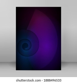 Business templates for multipurpose presentation. Easy editable vector EPS 10 layout. design brochure A4 format advertising, Northern Lights neon effect on purple background event party flyer