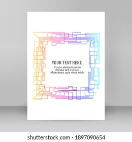 Business templates for multipurpose presentation. Easy editable vector EPS 10 layout. design brochure A4 format. Linear background. Poligonal lines. Protective layer for technology background brochure