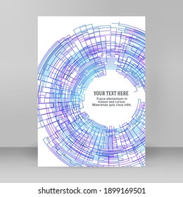 Business templates for multipurpose presentation. Easy editable vector EPS 10 layout. design brochure A4 format. Linear background. Poligonal lines. Protective layer for technology background brochure